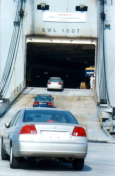 First export of Honda Civic CBU