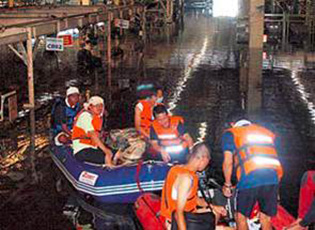 production plant was flooded