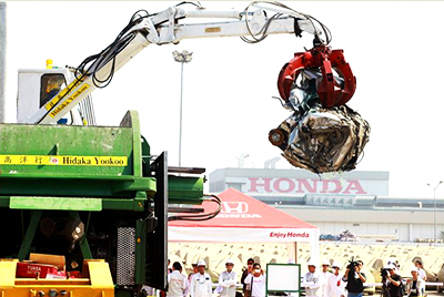 damaged parts and cars